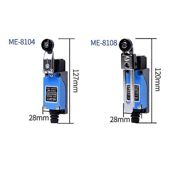 Rajakytkin, 4 kpl CNC Mikro Rullavivun Rajakytkin AC 50Hz 380V Nimellisteholle ja DC 220V DC Jännitteelle (ME8104,ME8108)
