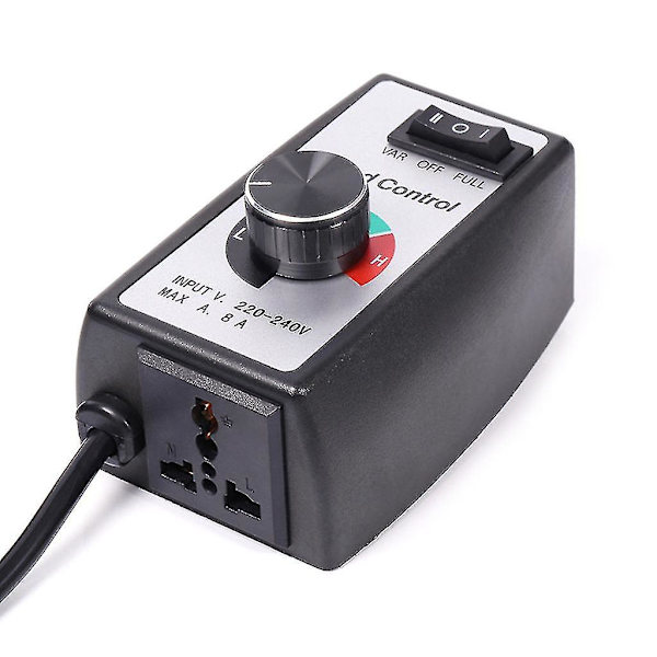 EU-kontakt 230V steglös motorvarvtalsregulator fläktregulator dimmerjusterare