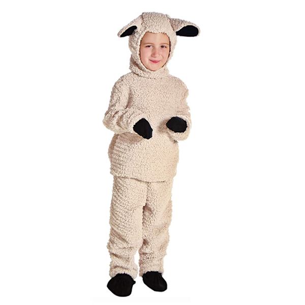 Barnens får ull Duoduo cosplay scenföreställning kostym djurkläder klä upp XL(135-145)cm