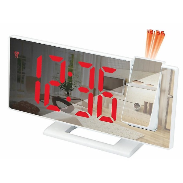 Led Digital Smart Watch Bord Elektroniske skrivebordsklokker Usb Wake Up Clock Med 180 Time Projector