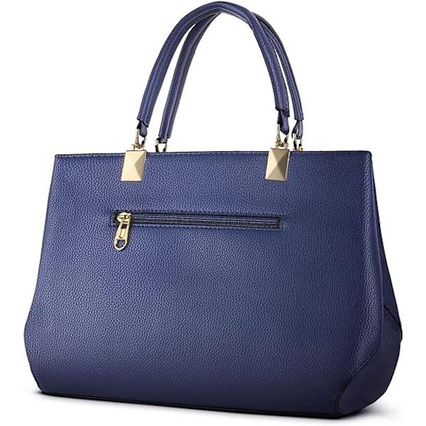 Dametasker Messenger Taske, Clutch PU Læder Håndtaske til Skole, Morsdagsgave (Marineblå)