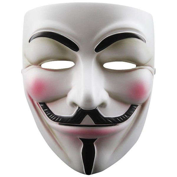 Anonym Guy Fawkes Resin Cosplay Mask Festkostyme rekvisitaleker