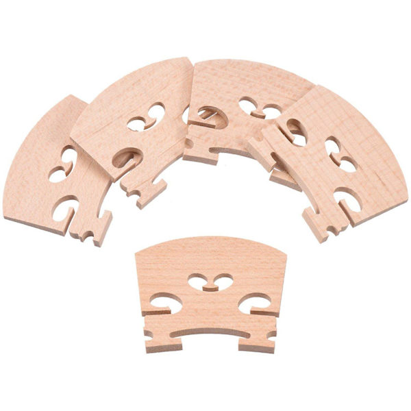 5x Maple 4/4 Full Size Violinbro 秦码 & 1x Elektrisk Violin Pickup Piezo Forforstærker Tilbehør Wi