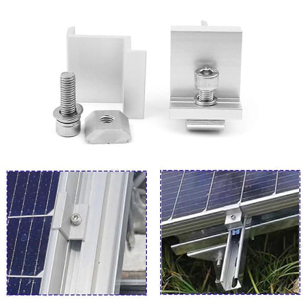 Solpanelmonteringsfäste Fotovoltaisk panelräls Solpanelmonteringsfästmodul med mitt för Tr