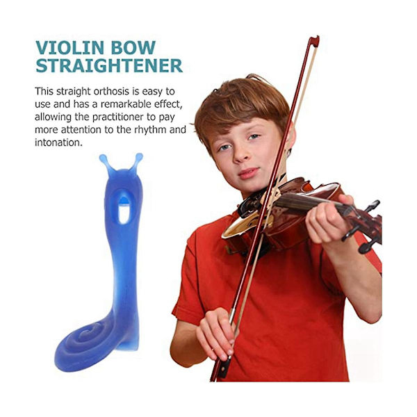 Snigelformad Grepp för Violinbåge - Bågestativ, Bågegreppstränare - (blå)