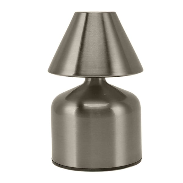3W Trinløs Dæmpning Touch Bordlampe Skrivebordslampe 1800mAh Ledningsfri 3 Farver Genopladelig Natbord Lampe til Bar Sølv