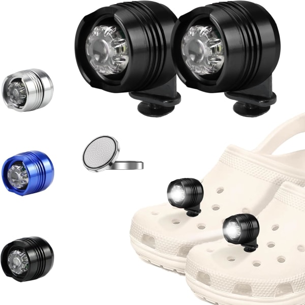 2-pakkaiset tukkiutuvat LED-ajovalot, päivitetty versio kiinteällä pidikkeellä, taskulamppu kaiken ikäisille kengille, 3 valotilaa, valaisee polkusi Comfissa