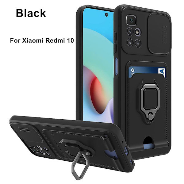 Lämplig för Redmi Note11 mobiltelefonfodral Xiaomi 11t Push Window Tpu Multifunktionell Pocom5 kortinsats Ring Protector