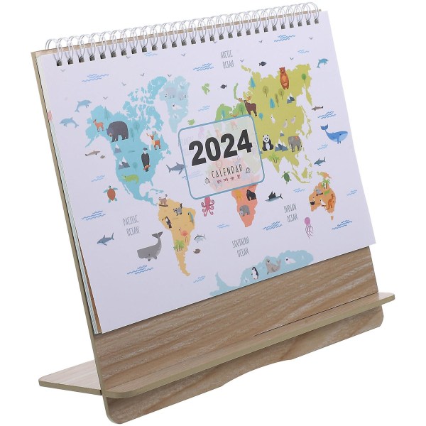 Skrivebordskalender Frittstående trekalender 2024 skrivebordskalender for kontorhusholdning