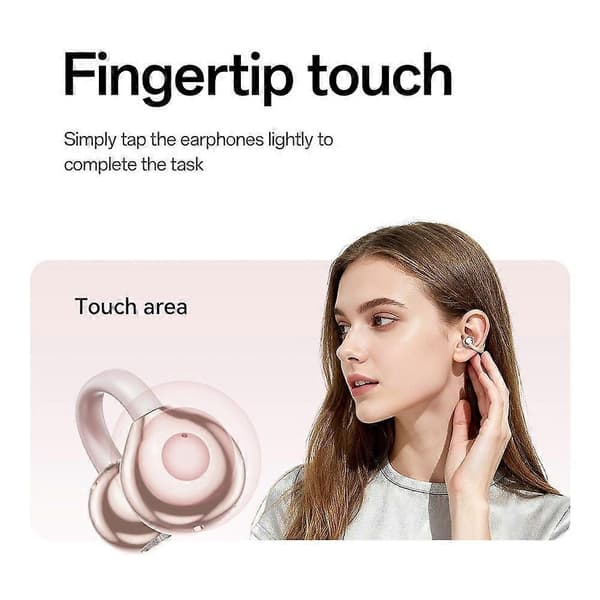 Open Ear Bluetooth-hörlurar - Hjärtklämma Design Stöder Smart Trådlös Lyssning Purple 1pcs