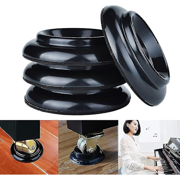 Sl Pianogolvskydd Rullkopp för Pianofötter, 4-pack Möbelbenskydd, Används för att Skydda Golv och Mattor från Pianorullar
