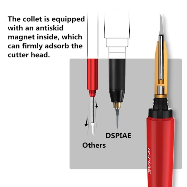 Dspiae Pt-th Dawning Cutting Bits Holder Med Skjærhode Ny