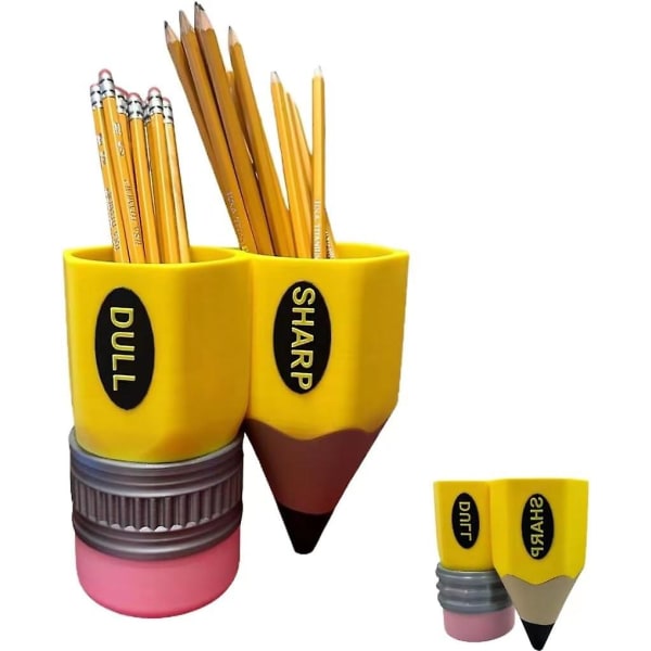 Skarp-matt blyantholder, søt blyantoppbevaringsorgan, fargerik blyantbeholder Skrivebordstilbehør til lærere Studenter Gaver
