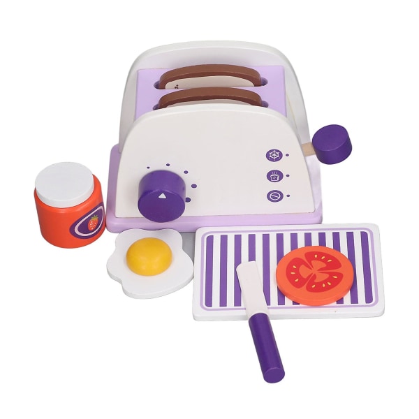 Kök Träbröd Leksak Tillbehör Interactive Early Learning Brödmaskin Toaster Toy