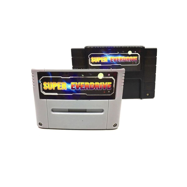 Super 800 in 1 Pro Remix -pelikortti SNES 16-bittiselle videopelikonsolille Super EverDrive -kasetti, harmaa