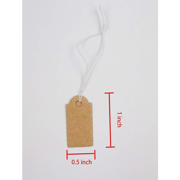 100 kpl näyttölappuja ripustettavalla narulla Mini kirjoitettava tyhjä etiketti näyttölappu koruliikkeelle hintamerkintä koristeena
