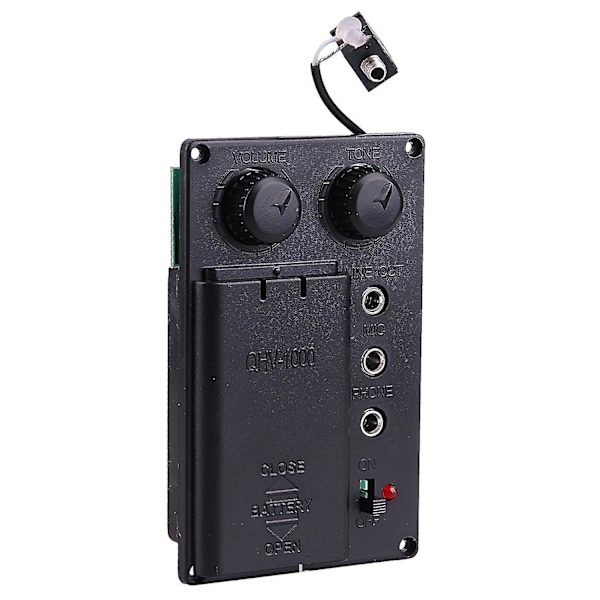 Elektrisk Violin Tyst Eq Pickup Piezo Med Hörlurar Och Plugg Hål Kabel Set