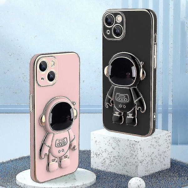 Astronaut Foldbar Stativ Etui Til Iphone 13 Pro Max 11 12 Xr X Xs 7 8 Telefon Cover