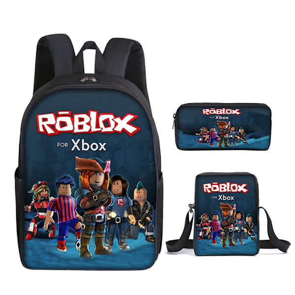Roblox-koululaukku kolmiosainen setti Roblox-pelireppu