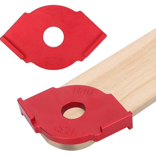 R35‑R40 Rundhjørne Skabelon, Træbearbejdning Fræser Skabelon Aluminium Legering Radius Klemme Fræser Skabelon til Router Kanttrimning