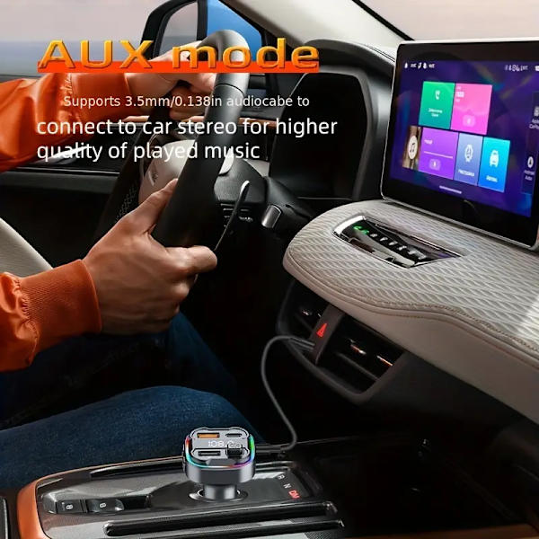 Ny Bluetooth-bil MP3-spiller lader multifunksjonell bil FM-sender bil rask lading