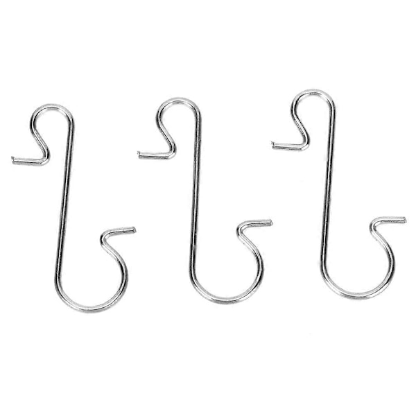 100 stk. Multifunktionelle Metal S-formede Kroge Juletræsholder Dekoration Tilbehør (Hvid)