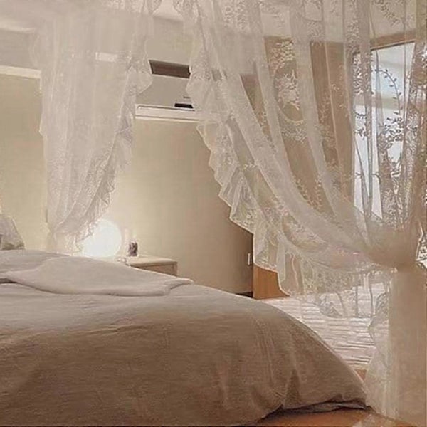 Blonde gardiner, vinduesdekoration, boho gardiner, elegante designs, stilfuld indretning, moderne accenter