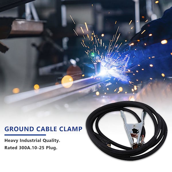 300A Maadoituskaapeli Clamp-kiinnike Mig Tig Arc-hitsauslaitteelle / Kaapelit 10-25 Plug Hitsauspidike Wel