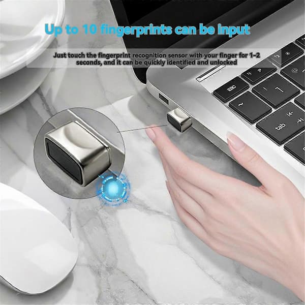 USB Fingeraftrykslogin Enhed Driverfri Plug and Play Notebook Desktop Computer Fingeraftryksgenkendelse