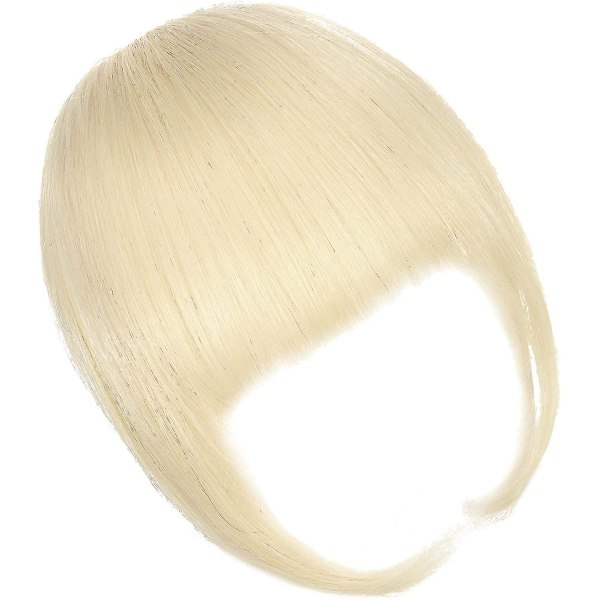 Clip In Bangs With Temple Blonde 100% Human Hair Bangs Clip On Extensions French