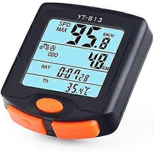11,5*11*3cm Kablet Cykelcomputer Vandtæt Cykelcomputer Odometer med Baggrundsbelyst LCD-display til Cykel Realtids Hastigheds- og Distance Track