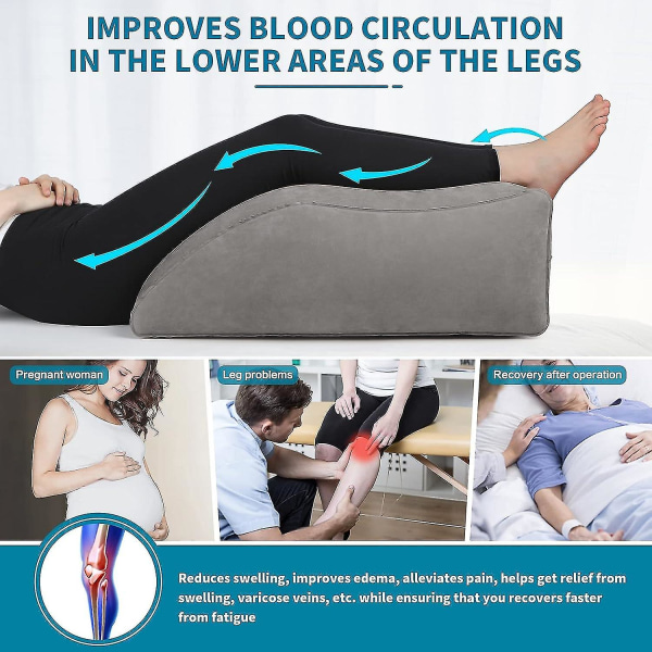 Leg Elevation Pillow,inflatable Wedge Pillows,comfort Leg Pillows For Sleeping,improve Circulataion And Reduce Swelling,suitable For Improving Sleep Q