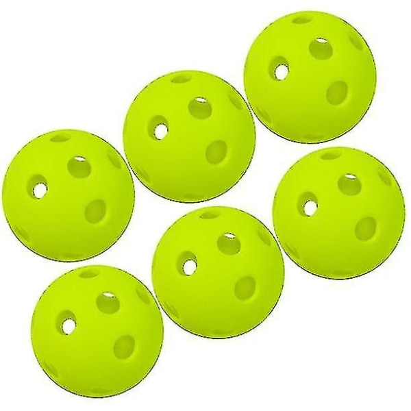 12 paquetes de bolas de Pickleball para interiores con 26 agujeros, pelota con agujeros para práctica en interiores, Compatible con interiores