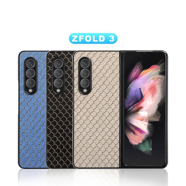 Fiskfjällsmönster Glitter Phone case Kompatibel Samsung Galaxy Z Fold 3/z Fold 4 Helkroppssmal Slim Cover