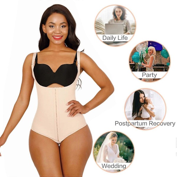 Shapewear dame mavekontrol body shaper elastisk undertøj sømløs udglattende formende