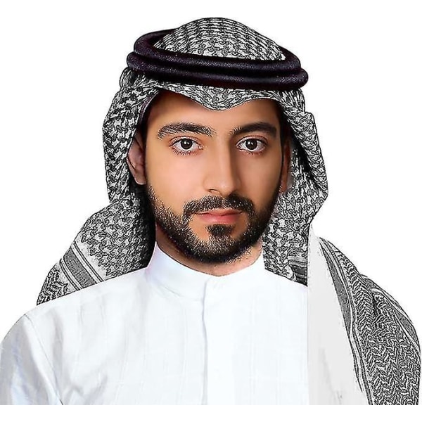 keffiyeh arabe para hombre turbante muslimska palestinska halsduk saudiarabiska agal sheik gorros kostym för män