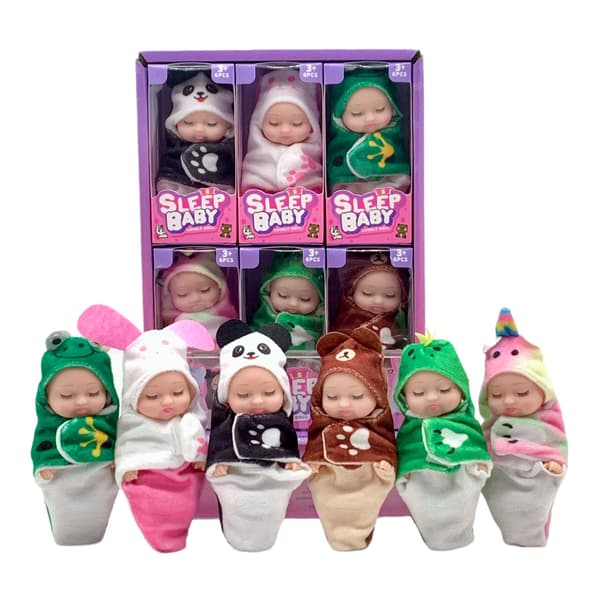 4-tums mini sovande docka handflatsstor docka presentförpackning set docka docka Panda