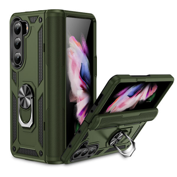 Nytt Samsung Z Fold 5 Sergeant Mobiltelefonfodral Fällbar Bil Magnetisk Fäste Skyddande Skal Anti-fall 7