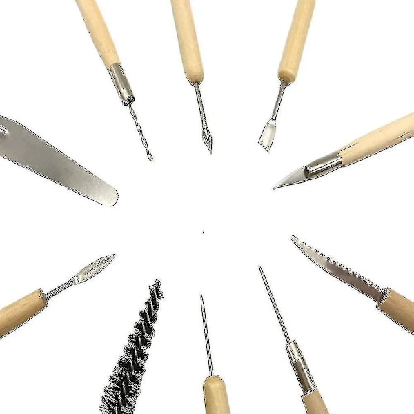40 stk Keramikk-leireverktøysett for pottemakeri, skulpturverktøysett for nybegynnere og profesjonelle kunst- og håndverk