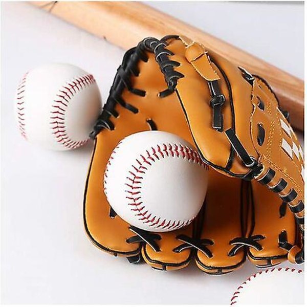 Baseballhandske til børn og voksne Pu læder baseballhandske, 26,7 cm og 31,8 cm, træningssæt til at fange flagermus 26,7 cm)