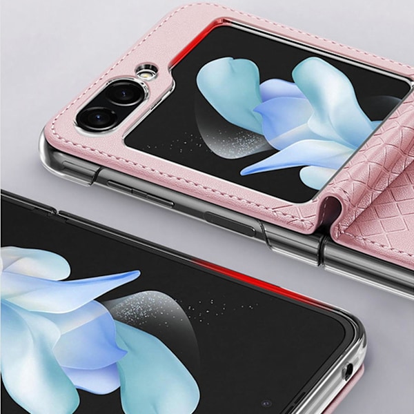 Fodral Kompatibelt med Samsung Galaxy Z Flip 5, PU Läder Stötsäkert Skyddande Skal