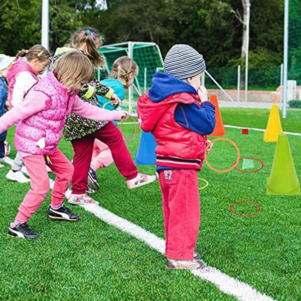 Karnevalsspelset Propylen med Nätväska Trafikkoner Kastringar Set för Utomhussporter 23cm/9.1in
