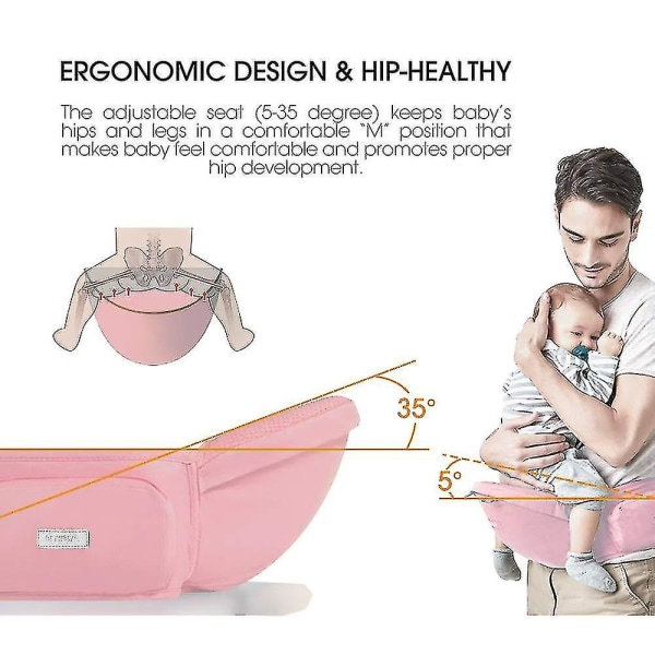 360 Alle bæreposisjoner Bæresele Baby hofteseteholder
