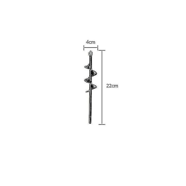 Have Auger Bor-Bit til Havearbejde Spiral Hulgravemaskine Jordbor - 4cmx22cm