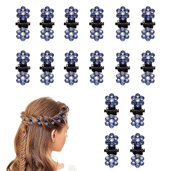Dhrs Hiuspinnit, 16 kpl Mini Kukka Strassit Hiuspannu, Kiiltävä Hiuspannu Bling Bling Pieni Leuka Pannu, Naisille Tytöille