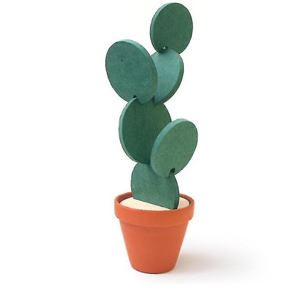 Underlägg Creative Cactus Formed Design Set med 6 delar för hemkontorsdekoration (grön)(6st)