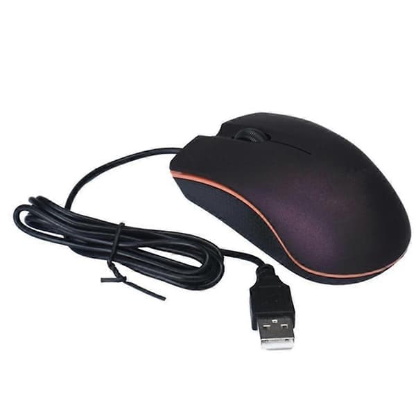 1x Mini bærbar USB kablet optisk mus for PC-datamaskin R8L8 black One-size