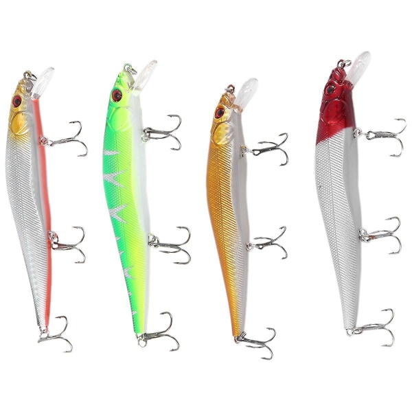 4pc Fishing Lure 14cm/23g Crankbait Wobblers 3d Eyes Perch Artificial Bait Pike Carp Bait Swim Bait