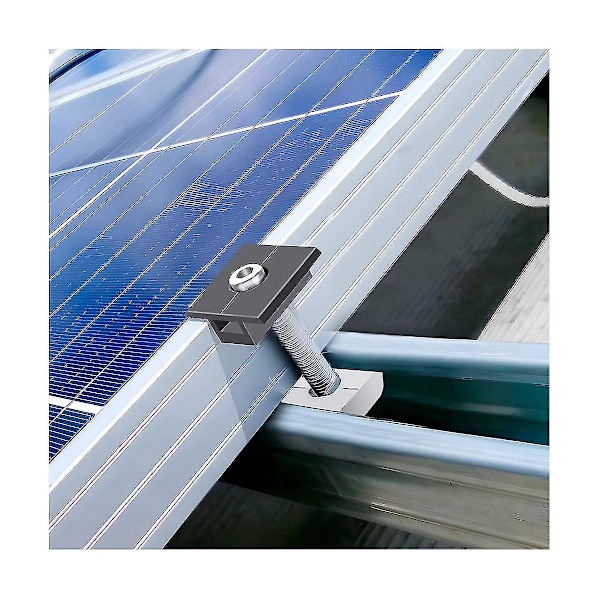 8 kpl Keski-kiinnike 30 mm Musta T-muotoinen Keski-kiinnike Fotovoltaattinen Säädettävä Aurinkopaneeli Keski-kiinnike