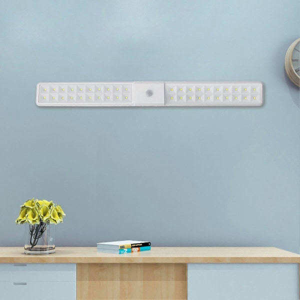 LED Rörelsedetektorlampa Ljuskänslig Skåpsbelysning Infraröd Induktion Nattlampa Vit